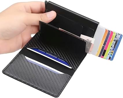 Carbon Fiber Wallet: RFID Blocker, Pop-Up, Slim & Stylish